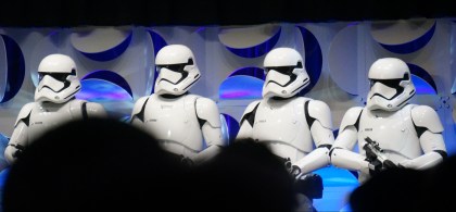 The First Order from "Star Wars: The Force Awakens" photographed at 2015's "Celebration" convention.